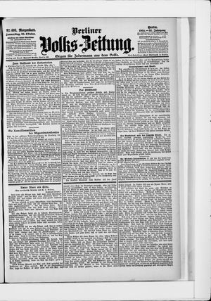Berliner Volkszeitung on Oct 20, 1904