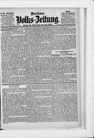 Berliner Volkszeitung vom 22.10.1904