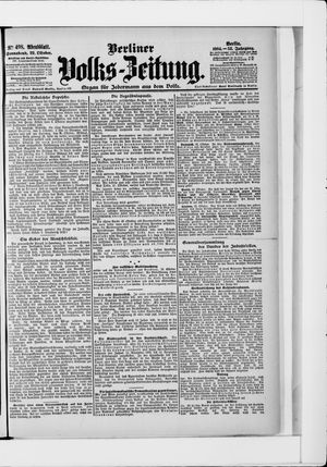 Berliner Volkszeitung vom 22.10.1904