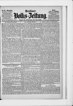 Berliner Volkszeitung vom 27.10.1904
