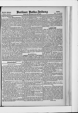 Berliner Volkszeitung vom 01.11.1904