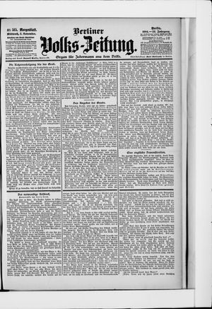 Berliner Volkszeitung on Nov 2, 1904