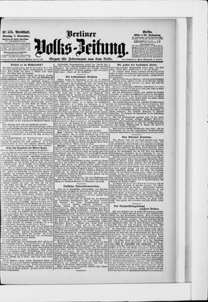 Berliner Volkszeitung on Nov 7, 1904