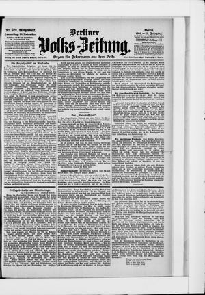 Berliner Volkszeitung vom 10.11.1904