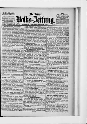 Berliner Volkszeitung on Nov 17, 1904