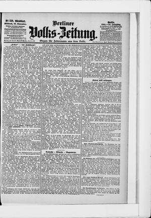Berliner Volkszeitung on Nov 23, 1904