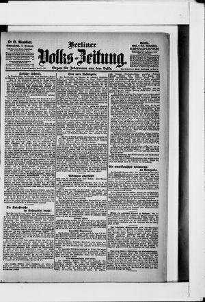Berliner Volkszeitung vom 07.01.1905