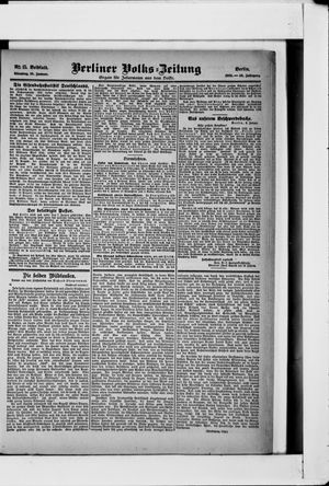 Berliner Volkszeitung vom 10.01.1905