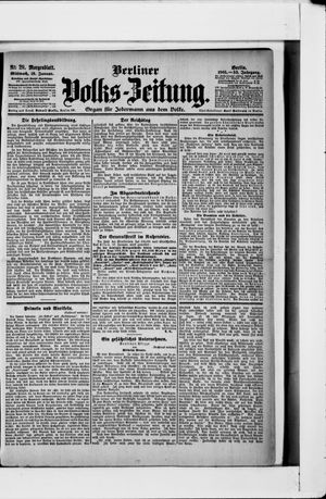 Berliner Volkszeitung vom 18.01.1905