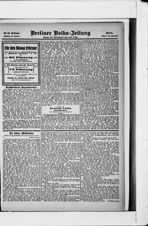 Berliner Volkszeitung vom 18.01.1905