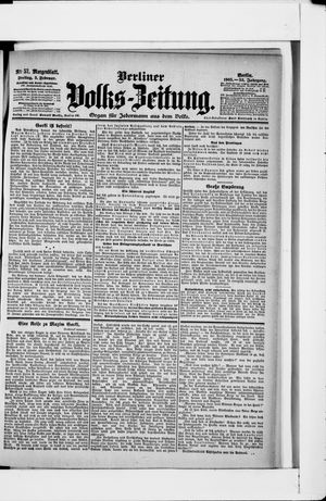 Berliner Volkszeitung vom 03.02.1905