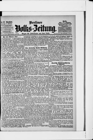 Berliner Volkszeitung vom 06.02.1905