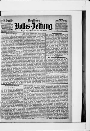 Berliner Volkszeitung vom 14.02.1905