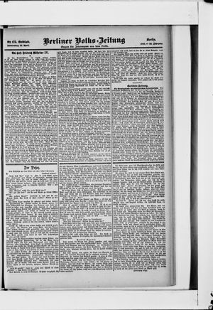 Berliner Volkszeitung on Apr 13, 1905