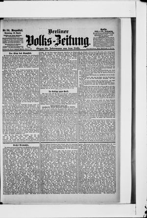 Berliner Volkszeitung vom 16.04.1905