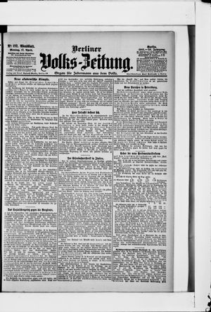 Berliner Volkszeitung on Apr 17, 1905