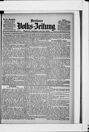 Berliner Volkszeitung on Apr 19, 1905