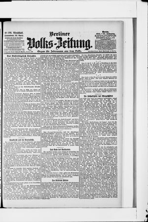 Berliner Volkszeitung vom 22.04.1905