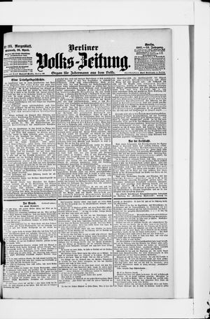 Berliner Volkszeitung vom 26.04.1905