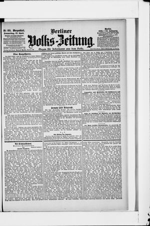 Berliner Volkszeitung vom 27.04.1905