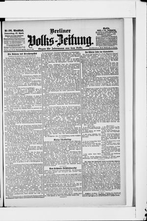 Berliner Volkszeitung vom 27.04.1905