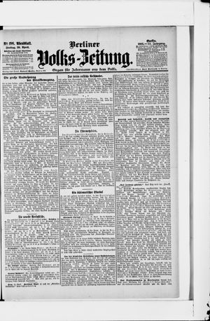 Berliner Volkszeitung vom 28.04.1905