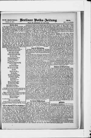 Berliner Volkszeitung vom 30.04.1905