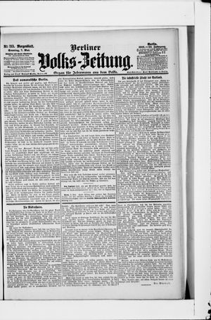 Berliner Volkszeitung vom 07.05.1905