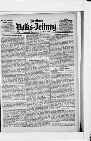 Berliner Volkszeitung vom 08.05.1905