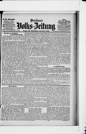 Berliner Volkszeitung vom 14.05.1905