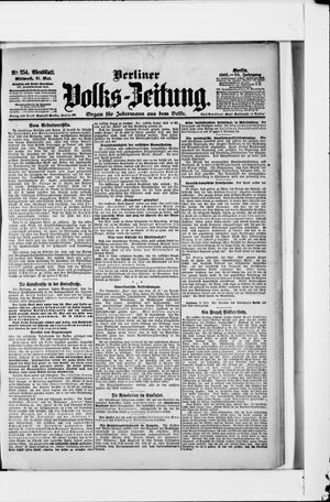 Berliner Volkszeitung vom 31.05.1905