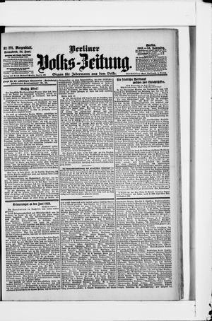 Berliner Volkszeitung on Jun 24, 1905