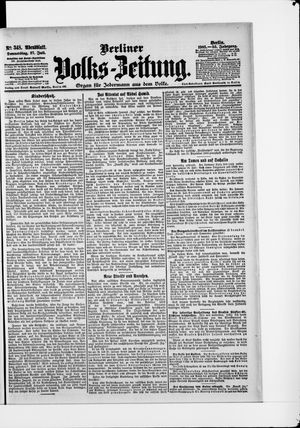 Berliner Volkszeitung on Jul 27, 1905