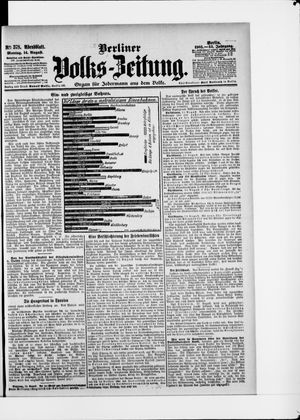 Berliner Volkszeitung vom 14.08.1905