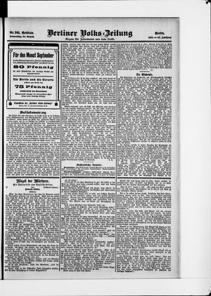 Berliner Volkszeitung vom 24.08.1905