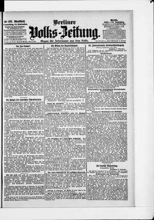 Berliner Volkszeitung vom 14.09.1905