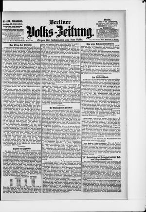 Berliner Volkszeitung vom 15.09.1905