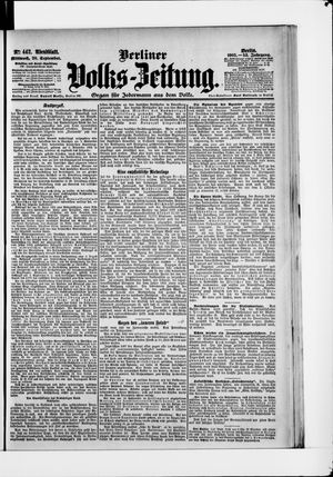 Berliner Volkszeitung vom 20.09.1905