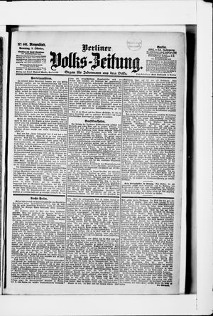 Berliner Volkszeitung vom 01.10.1905