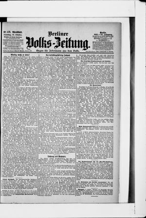Berliner Volkszeitung vom 10.10.1905