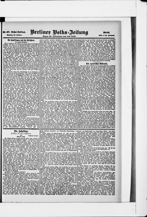 Berliner Volkszeitung vom 22.10.1905