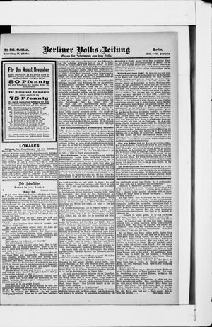 Berliner Volkszeitung vom 26.10.1905