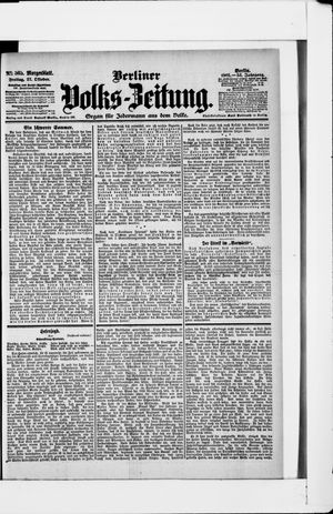 Berliner Volkszeitung on Oct 27, 1905