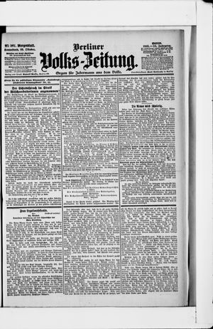 Berliner Volkszeitung vom 28.10.1905