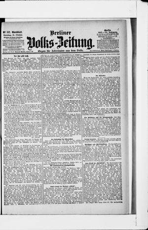 Berliner Volkszeitung vom 31.10.1905