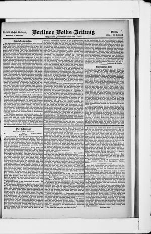 Berliner Volkszeitung vom 01.11.1905
