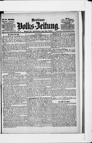 Berliner Volkszeitung vom 01.11.1905