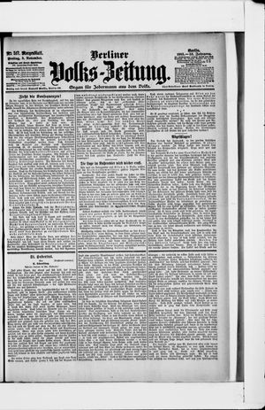 Berliner Volkszeitung vom 03.11.1905