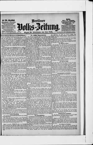 Berliner Volkszeitung vom 04.11.1905