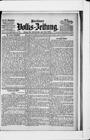 Berliner Volkszeitung vom 17.11.1905